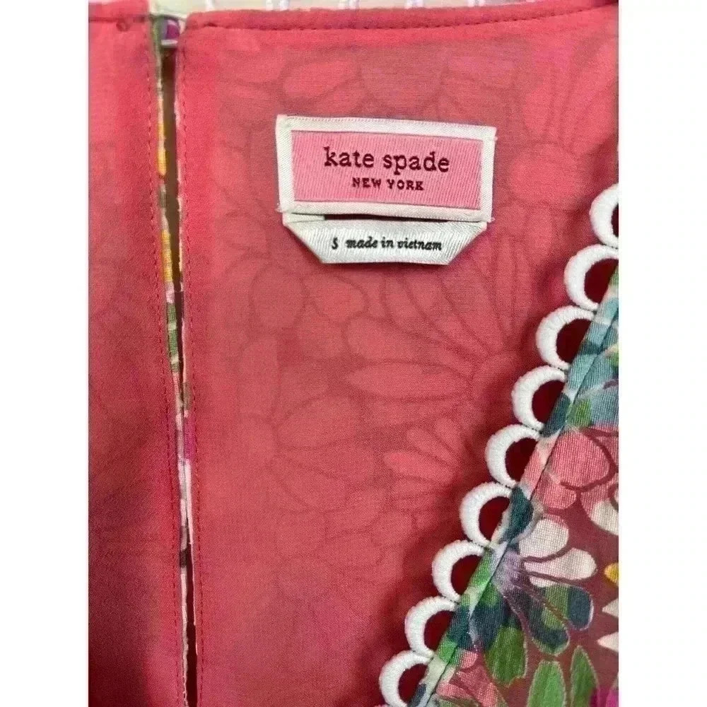 Kate Spade Floral Dots Burnout Top - size S - Picture 4 of 7